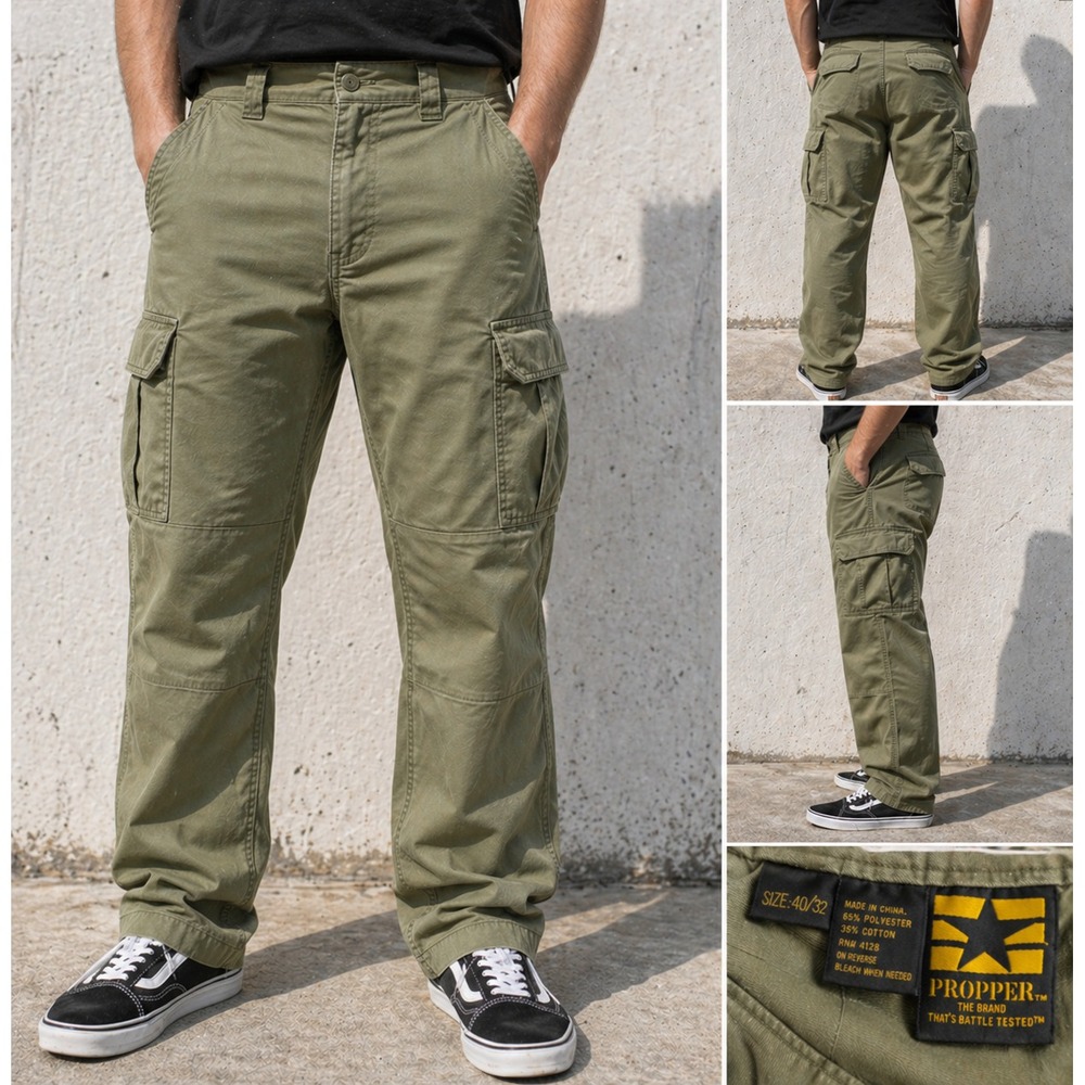 Propper Cargo Pants Mens 40x32 Olive Tactical Utility Workwear Military Y2K